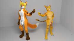 2014 2boys 3d balls flaccid gay jcfox kyetwolf_(artist) male male_only penis ratchet_(ratchet_and_clank) ratchet_and_clank simple_background video_games white_background yaoi