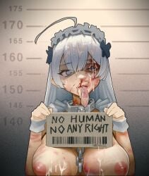 1girls abuse abused abused_female after_rape bangs beaten big_breasts blood blue_eyes blue_hair breasts broken_rape_victim bruised bruised_skin bruises bukkake chains collar condom condom_in_mouth cum cum_drip cum_on_body cum_on_breasts cum_on_eye cum_on_face cum_on_hair cumdrip drenched_in_cum erotic exposed exposed_breasts exposure female female_focus female_only fetish filled_condom filled_with_cum forced front_view headgear headwear holding_condom_with_mouth holding_sign kinky large_breasts long_hair looking_at_viewer misogyny mugshot naked naked_female nipples noma1984 nude nude_female objectification oc original original_art original_artwork original_character peril rape raped_female semen sexy sperm spikes_collar tagme used_condom very_long_hair violence vulnerable