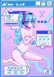 hatsune miku from vocaloid by dizzyisdizzy