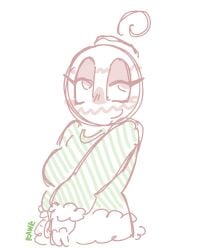 animated blinking blush bobette_(dandy's_world) breasts christmas christmas_outfit chubby dandy's_world dandys_world eyelashes eyeshadow female female_focus female_only flashing flashing_breasts large_breasts non-human roblox roblox_game self_upload stomach sweater sweater_lift thighs tits_out tummy watermark