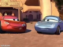 3d ai_generated blue_car cars cars_(film) dirt disney eyes gas_station green_eyes grok grok_imagine lightning_mcqueen lights mouth movie penis pixar red_car sally_carrera sand sex tagme vehicle_penetrated vehicle_sex video wheels yallahs80