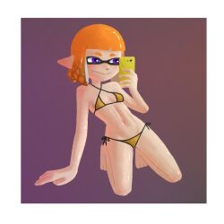 agent_4_(splatoon) bikini selfie solo_female splatoon tempymanny