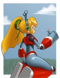 ass atomictiki blonde_hair hyper_roll long_hair mega_man mega_man_(classic) roll