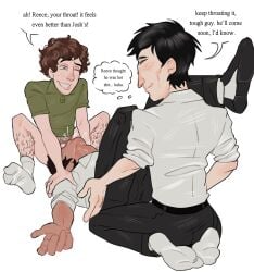 3boys 3males band bandmates black_and_white_shoes black_hair black_slacks boy_band brown_hair brown_skin conditioning confidence_loss degredation digital_drawing_(artwork) digital_media_(artwork) dumb_male encouragement encouraging enjoying enjoying_sex excited formal_wear gay gay_male gay_sex green_eyes green_polo_shirt hairy_male happy indian indian_male intellectual_disability losing_control male male/male male_focus male_only male_penetrating masculine_male mr_shrink polo_shirt shoes_removed small_dom_big_sub smaller_dom_larger_sub socks straight_hair straight_male straight_to_gay stupid supportive supportive_friend threesome throat throat_bulge throat_fuck throat_swabbing totally_not_gay white_dress_shirt white_male white_socks younger_penetrating_older