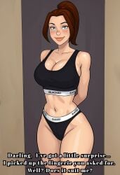 1girls absurd_res absurdres ai_assisted ai_generated arms_behind_back blacked_clothing breasts brown_hair censor_bar cleavage female high_resolution highres kitty_pryde marvel medium_breasts ponytail posing posing_for_the_viewer qos queen_of_spades race_traitor raleu10 slim_waist solo solo_female solo_focus sports_bra thick_ass thick_thighs underwear x-men_evolution