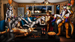 anthro bowser candor canine cowboy cum dream_and_nightmare feline folf fox fur furry hybrid koopa male mario_(series) nintendo no_humans oral scalie telim tiger undead vampire wolf yaoi zombie