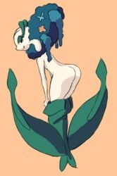 ass female female_only florges looking_at_viewer looking_back nintendo pienji pokemon pokemon_xy undressing video_games white_skin