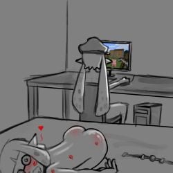 after_sex agent_4_(splatoon) captain_(splatoon_3) minecraft playing_videogame splatoon tempymanny