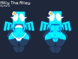 1girls 3d allay_(minecraft) big_ass blue_body blue_skin breasts character_profile character_sheet erect_nipples milly_(themars2005) mine-imator minecraft navel ornament solo solo_female tagme themars2005 thick_thighs white_eyes