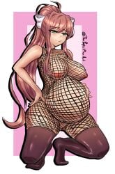 monika (doki doki literature club) from doki doki literature club by pepsiman (artist)