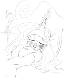 avian bird blush breasts equine female friendship_is_magic horn my_little_pony orgasm pillow princess_celestia_(mlp) seii3 zev