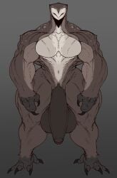 anthro avian balls beak big_balls big_muscles big_pecs big_penis bird brown_balls brown_body brown_feathers brown_penis curvy_figure feathers feet genitals hi_res hourglass_figure huge_balls huge_cock humanoid light_face lighter_belly male markings multicolored_body multicolored_feathers muscular muscular_anthro muscular_male owl pecs penis repomorame solo spots spotted_body spotted_feathers talon_hands talons tan_chest toes wide_hips wide_shoulders