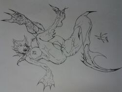 2013 anthro aquatic dragon female fish forgemaster18 hybrid lovecraftian marine pussy shark soles transformation webbed_toes