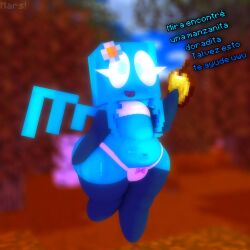 1girls 3d allay_(minecraft) big_ass blue_body blue_skin breasts character_profile character_sheet erect_nipples milly_(themars2005) mine-imator minecraft navel ornament solo solo_female tagme themars2005 thick_thighs white_eyes