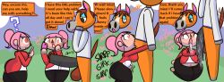 after_oral after_sex ahe_gao animal_crossing animal_genitalia animal_penis anthro aroused ass big_breasts big_butt bodily_fluids bottomless breasts bubble_butt clothed clothing comic cum cum_inside deep_throat duo elmer_(animal_crossing) equid equine equine_genitalia equine_penis eye_roll female genital_fluids genitals heart_eyes heart_symbol hi_res horse human inflation klutzatdusk looking_pleasured male male/female mammal nintendo oral oral_penetration penetration penis penis_awe public public_exposure public_sex questionable_consent saliva saliva_string sex size_difference smaller_female stomach_bulge surprised thick_thighs tongue tongue_out villager_(animal_crossing) wide_hips