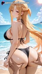 1boy 1girls 2025 ai_assisted ai_generated anime artist_name ass ass_grab asuna_(sao) back bare_shoulders beach big_ass big_breasts big_butt big_chest bikini black_bikini blue_sky blush booty braid breast breasts brown_eyes brown_hair bubble_ass bubble_butt bust busty buttocks chest cloud cloudy_sky curvy_ass curvy_butt cute_ass day deep_skin disembodied_limb explicit female firm_ass from_behind grabbing grabbing_another's_ass grabbing_own_ass groping hand_on_ass hands_on_ass hi_res high_quality high_resolution highres horizon juicy_ass juicy_butt large_ass large_breasts lens_flare long_hair looking_at_viewer looking_back mountain ocean outdoors patreon patreon_username perfect_ass planet plump_ass pool poolside pov pov_hands round_ass sand seagull sexy_ass shore side-tie_bikini sideboob sky skypassion smile solo_focus spread_ass stable_diffusion straight sun swimsuit sword_art_online tight_ass voluptuous_ass water watermark waves wet yuuki_asuna