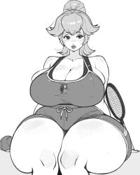 1girls 2025 big_breasts huge_breasts mario_(series) mario_tennis nintendo princess_peach princess_peach_(tennis) sammyupvote solo solo_female tagme tennis_racket tennis_uniform thick thick_thighs