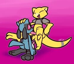 2025 3_toes abra anthro anthro_on_anthro anthro_penetrated anthro_penetrating anthro_penetrating_anthro blue_body blue_fur clothing dominant dominant_anthro dominant_male duo erection feet fellatio floating fur generation_1_pokemon generation_4_pokemon genitals glans grey_body grey_clothing grey_fur grey_topwear hand_on_hip head_grab humanoid_genitalia humanoid_penis hypnosis male male/male male_penetrated male_penetrating male_penetrating_male mind_control nintendo open_mouth oral penetration penile penis pink_eyes pink_glans pink_penis pokemon pokemon_(species) riolu sex smile spiral spiral_eyes submissive submissive_anthro submissive_male toes topwear ultilix yellow_body yellow_fur yellow_inner_ear