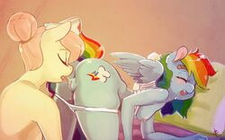 2013 all_fours anthrofied breasts cunnilingus cutie_mark duo earth_pony equine female female_only friendship_is_magic fur hair horse lizombie multicolored_hair multiple_females my_little_pony nurse_hat nurse_redheart oral oral_sex pegasus pony pussy rainbow_dash_(mlp) rainbow_hair saliva sex straight_hair vaginal_penetration wings yuri