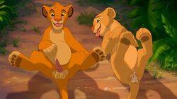 anthro cub cum female furry lion lioness male nala penis pussy simba size_difference the_giant_hamster the_lion_king young