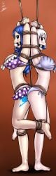 ass ass_to_ass ball_gag big_breasts bikini blue_hair bondage bound bound_arms bound_legs bound_together bound_torso bound_wrists breasts dakuroihoshi fairy_tail gag gagged juvia_lockser lisanna_strauss rope rope_bondage swimsuit swimwear tagme white_hair