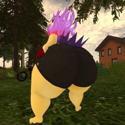 big_ass big_breasts breasts bubble_butt female ferialexonar huge_ass huge_breasts pokemon pokemon_(species) thick_thighs typhlosion wide_hips