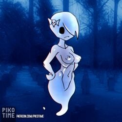 animated bare_shoulders bouncing_breasts bow breasts carrie_krueger exposed_breasts ghost ghost_girl hair hair_over_one_eye hand_on_hip loop naked nipples nude nude_female pikotime short_hair tagme the_amazing_world_of_gumball voluptuous