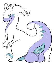 1boy anus balls big_anus big_balls blue_penis cum cum_on_penis dragon erection goo goodra green_penis hyper leaking_precum looking_back male male_only multicolored_body nintendo no_humans octoboy orgasm penis plain_background pokemon pokemon_(species) pokemon_xy precum puffy_anus shiny simple_background slime solo testicles thick_thighs uncensored video_games white_background wide_hips