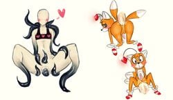 creepypasta disembodied_penis doll femboy from_behind gay_sex penile penis slenderman sonic.exe sonic_(series) stomach_bulge tagme tagme_(artist) tails tails_doll tentacle_pussy tentacles