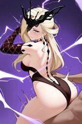 ai_generated ass ass blonde_hair crying fatui fucked_from_behind genshin_impact rape sex signora_(genshin_impact)