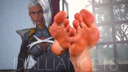 african african_female barefoot dalliance18 dark-skinned_female dark_skin feet female foot_fetish marvel marvel_rivals soles storm_(marvel_rivals) storm_(x-men) tagme toe_scrunch video x-men