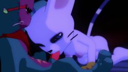 3d animated blowjob digimon digimon_oc furry gatomon infected_heart oc sound tagme video