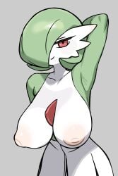 1girls anthro big_breasts female female furry furry_only gardevoir huge_breasts lovelymobcorp pokemon pokemon_(species) puffy_nipples wide_hips