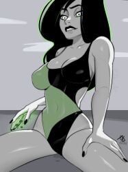 black_hair non-nude shego swimsuit tobidashark