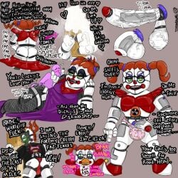 animatronic circus_baby_(fnaf) cum cum_as_food dialogue five_nights_at_freddy's five_nights_at_freddy's:_sister_location fnaf futanari huge_cock masturbation robot_girl robot_humanoid strongovan thick_penis veiny_penis