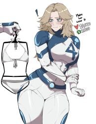 1girls blonde_female blonde_hair blue_eyes child_bearing_hips clothed curvaceous curves curvy curvy_body curvy_female curvy_figure fantastic_four female female_only fully_sheathed grin grinning hearts_around_head hips invisible_woman invisible_woman_(marvel_rivals) marvel marvel_comics marvel_rivals masoq095 smirk smirking sue_richards sue_storm superheroine thick thick_thighs thighs tight tight_clothing tight_fit wide_hips