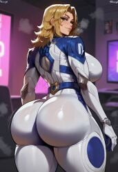 ai_generated big_ass big_butt blonde_hair bodysuit fat_ass marvel marvel_rivals rayasox sue_storm thick_thighs