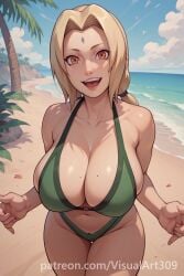 ai_generated anime_style beach naruto tsunade visualart309