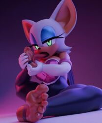 1girls 3d 3d_animation 3d_model bat doopysart_(artist) feet female female_only foot_fetish foot_focus foot_lick green_eyes licking long_tongue rouge_the_bat short_playtime solo solo_female sonic_(series) sonic_the_hedgehog_(series) tagme video