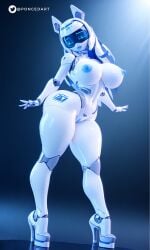 1robot_girl absurd_res ai_generated big_breasts blue_eyes blue_tongue breasts hi_res high_heels highres long_hair metallic_body nipples no_bra no_panties nude poncedart pussy robot_humanoid watermark