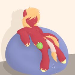 big_macintosh_(mlp) equine friendship_is_magic horsecock male male_only my_little_pony penis precum solo thatdoodlingpony