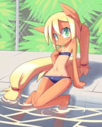 anthro applejack_(mlp) bikini earth_pony equine female female_only friendship_is_magic fur mustang-blaze my_little_pony pony smooth_skin solo