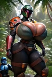 1girls 3d ai_generated big_ass big_breasts boba_fett brown-skinned_female brown_skin colossal_ass colossal_breasts green_armor helmet_female imperial_officer_(star_wars) jungle mandalorian_armor mandalorian_helmet ravenomega rule_63 sexy_armor sexy_body sexy_female sexy_pose sexy_woman solo star_wars star_wars_rebels voluptuous voluptuous_body voluptuous_female