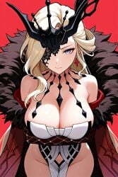 ai_generated big_breasts blonde_hair fatui genshin_impact milf signora_(genshin_impact)