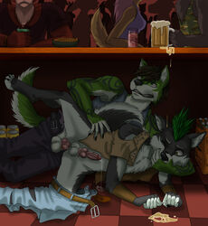 anal anthro canine fur furry furry_only gay lovers male no_humans reisthegreenwolf seamusshamrock wolf