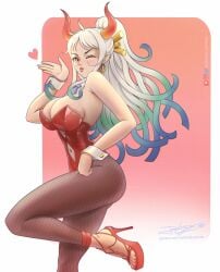 1girls bunnysuit female midniteblueart one_piece solo solo_female tagme yamato_(one_piece)