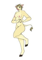absurd_res alpha_channel anthro bovid bovine breasts cattle female gesture heart_gesture hi_res hooves mammal natt333 nipples pink_nipples signature simple_background smile solo transparent_background