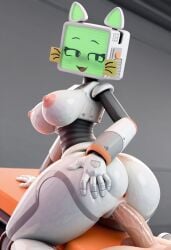1girls ai_assisted ai_generated anal cat_ears civitai doggy_style_position fuch_animations humanoid_robot pur_03 pussy_penetration solo_female tv_head