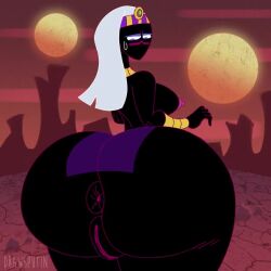 anus ass_bigger_than_head ass_expansion drawsputin duck_dodgers embarrassed huge_ass hyper hyper_ass looney_tunes puffy_pussy queen_tyr'ahnee tagme video