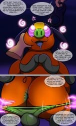 absurd_res anus axel_the_tepig bacon_butt_(tepigfan101) bad_end bodily_fluids brainwashing bulge clothed clothing clothing_pull comic dialogue disembodied_head drooling duo feral generation_1_pokemon generation_5_pokemon glowing glowing_eyes green_anus green_clothing green_panties green_underwear hand_on_cheek hi_res hypno_(pokemon) hypnosis hypnotic_eyes legwear looking_up_at_another male mind_control motion_lines nintendo offscreen_character on_hind_legs panties partially_clothed pokemon pokemon_(species) psychic_powers removing_mask removing_underwear saliva smile stockings superhero superhero_costume telekinesis tepig tepigfan101 underwear underwear_down underwear_pull undressing undressing_another